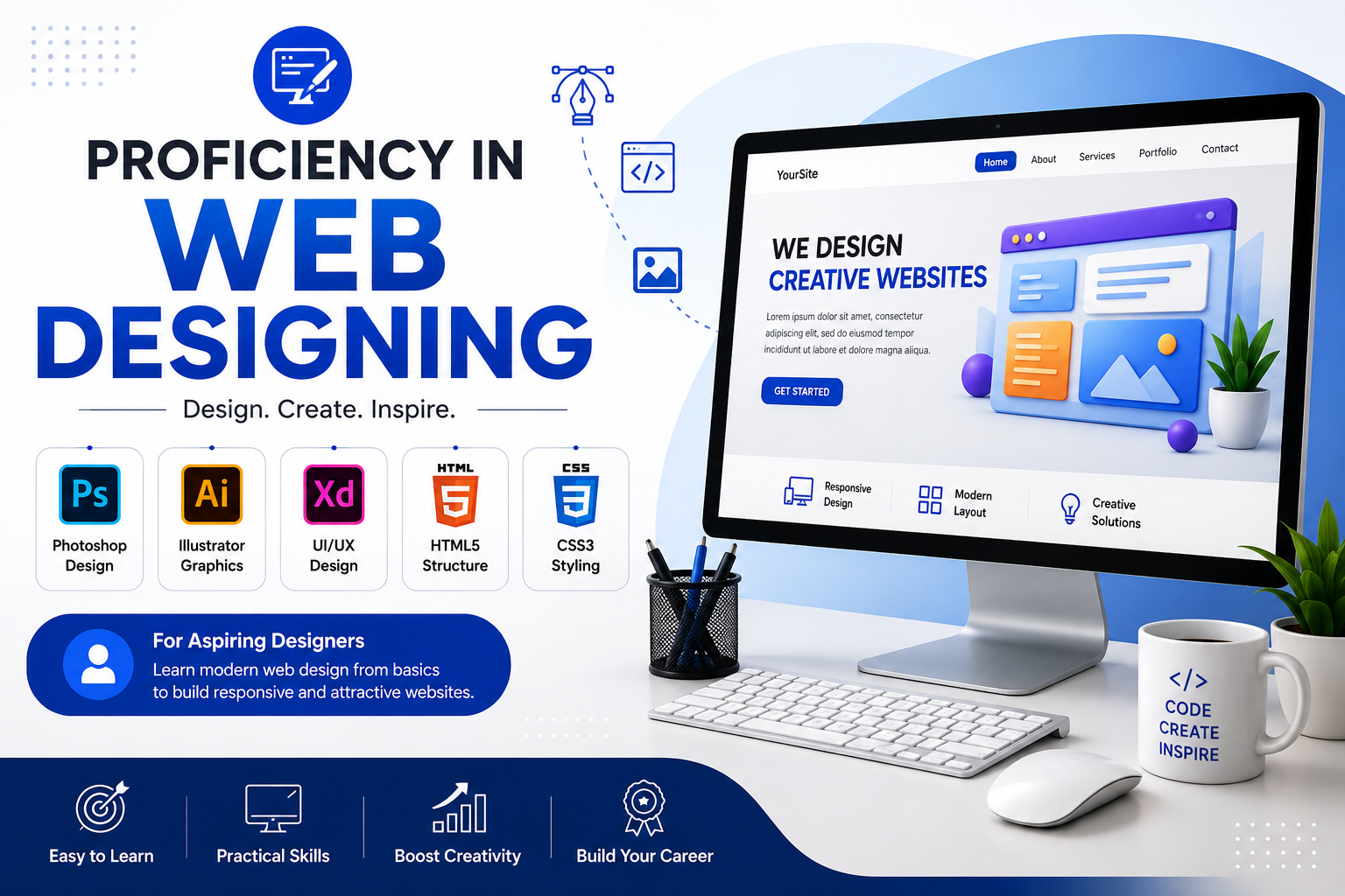 Proficiency in Web Designing