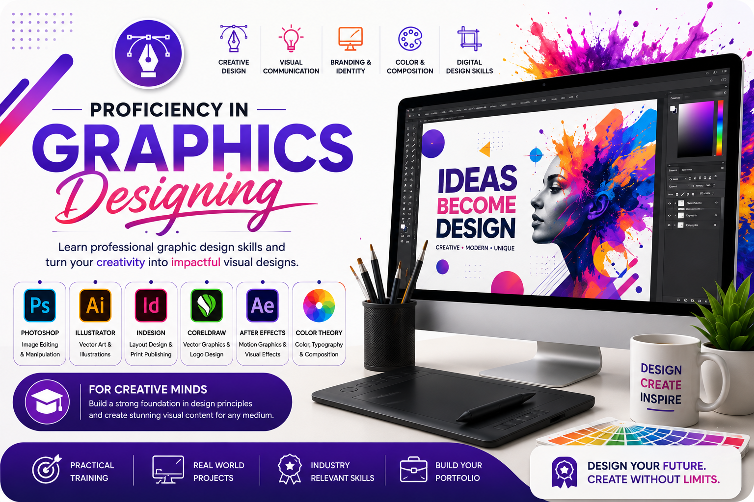 Proficiency in Graphics Designing